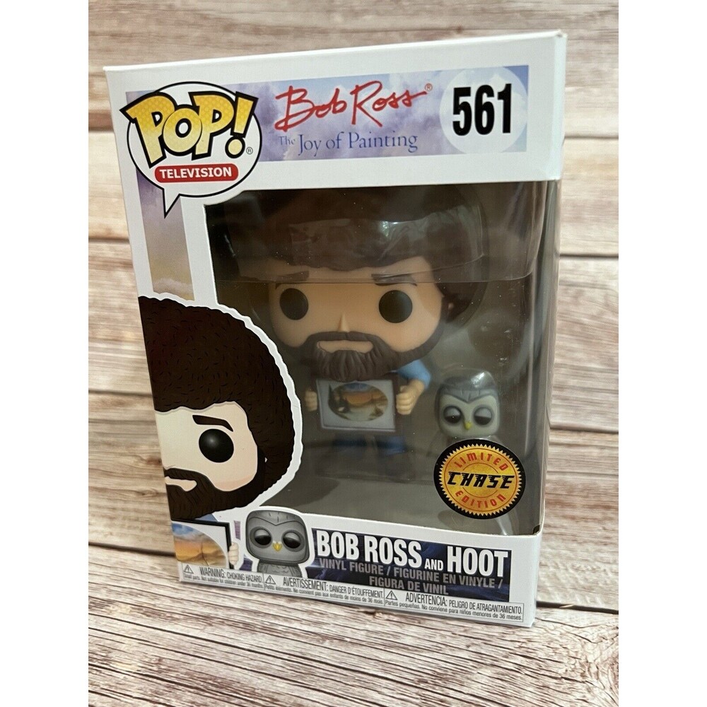 Funko Pop! Vinyl: Bob Ross And Hoot (w/ Owl) #561 Joy Of Painting Chase Lim Ed
